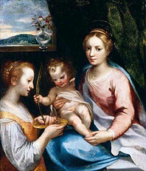 Francesco Vanni Madonna and Child with St Lucy oil painting image
